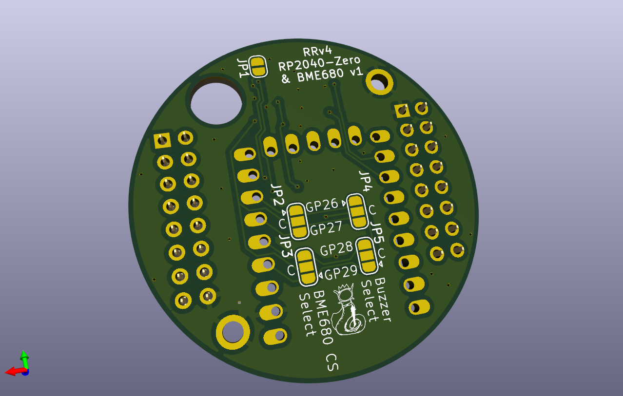 3D rendering of a PCB board wtih a hagfish logo on it